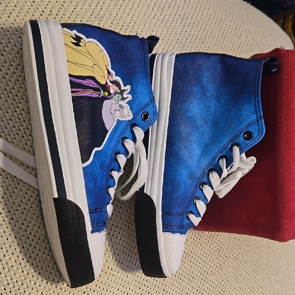 GroundUp High-Top Converse Style Sneakers Disney Villains collection. New